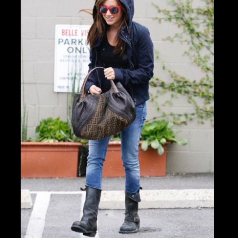 Frye Veronica Slouchy Moto Boots Size 8